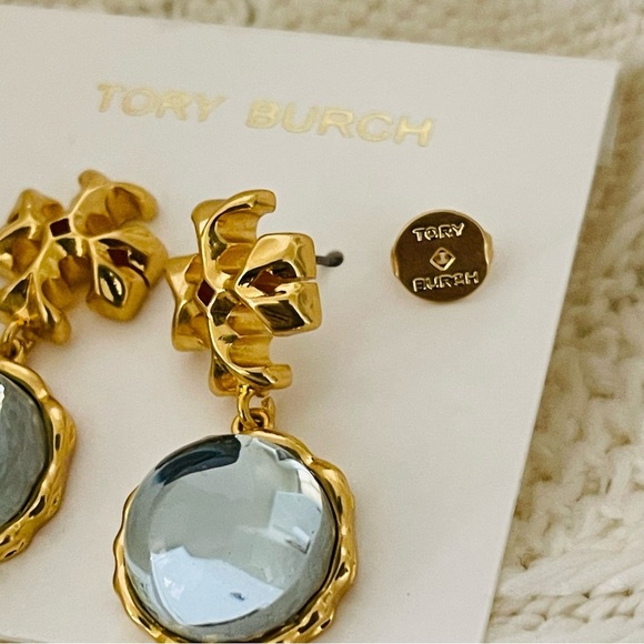 TORY BURCH Drop Dangle blue stone - Picture 5 of 5